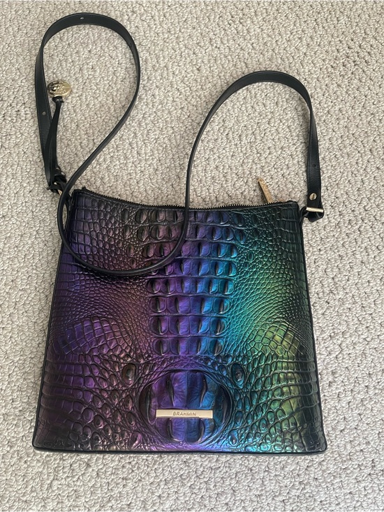 Brahmin Handbags - Brahmin Iridescent Croc-Embossed Crossbody in Purple, Blue, Green